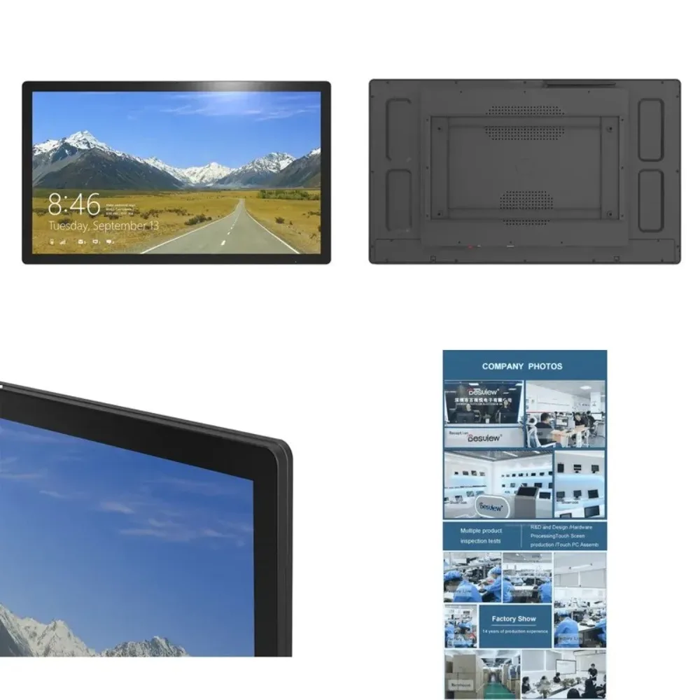 49-Inch semi-outdoor high-brightness PCAP touchscreen display IP65 1920x1080 LCD commercial use 8 languages