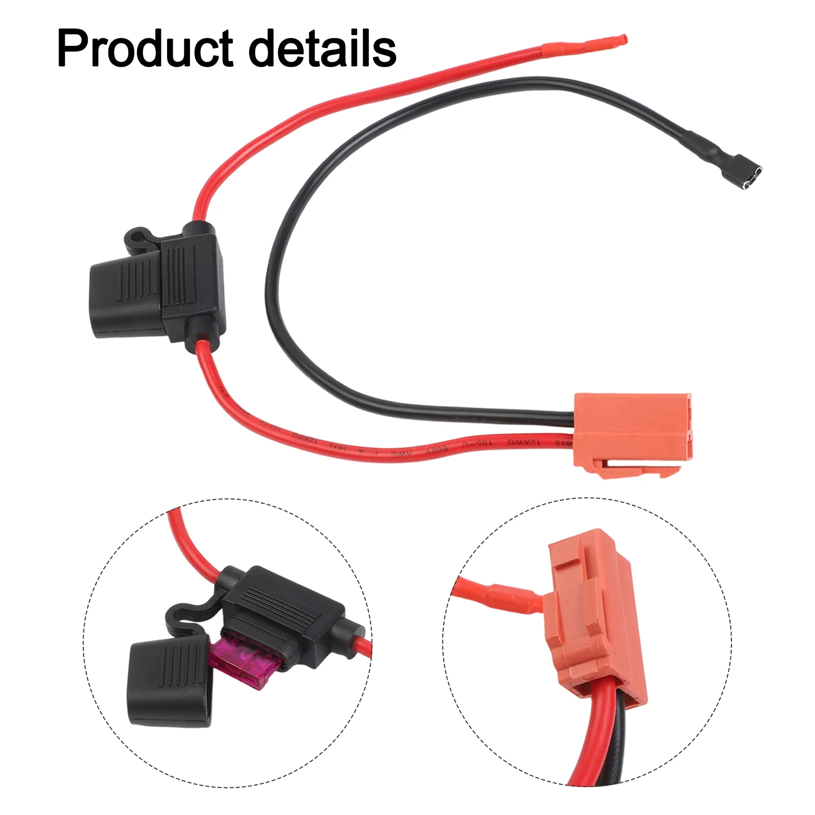 Newest Ride On Vehicle 12 Volt Wire Harness Connector with Red 2 Pins Suitable for Select Kids Electric ATV and Trucks