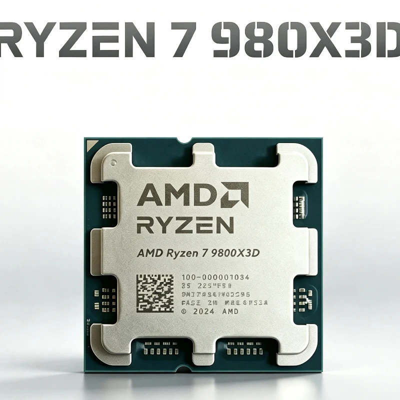 3D V‑Cache Gaming Processor AMD R7 9800X3D 8C16T 4.7GHz 96M L3 Cache 4NM Socket AM5 DDR5 120W Desktop CPU No Fan