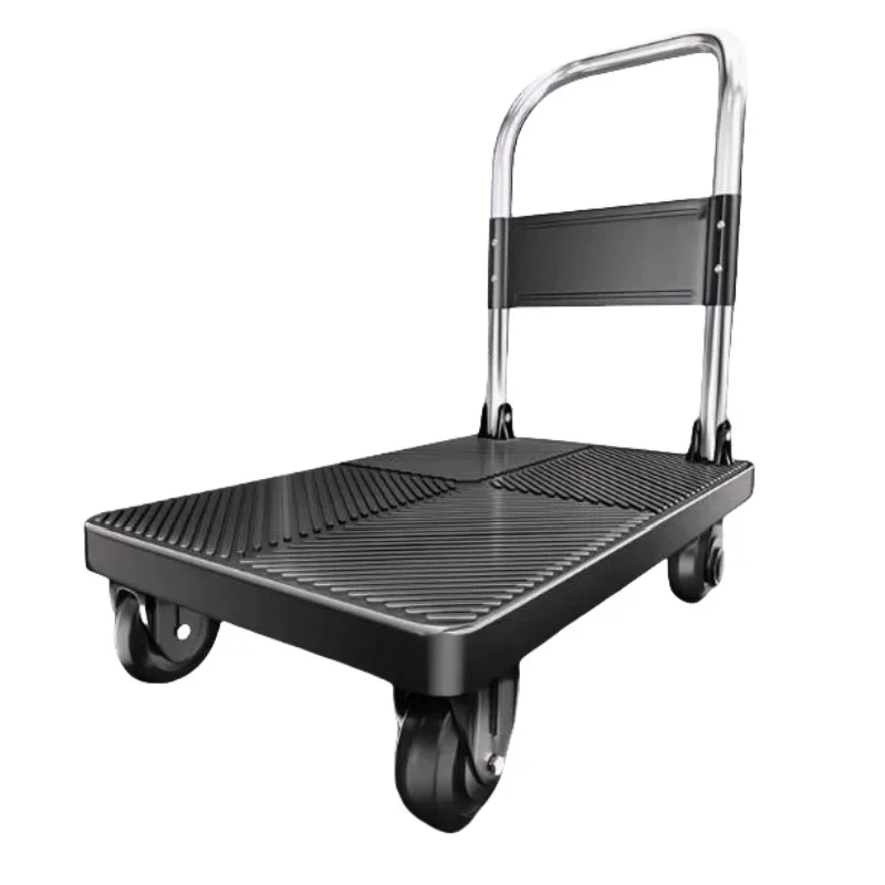 Portable 70*42 200 Kg Household Transport Trolley Foldable Flatbed Trolley For Moving Goods In Home Stores