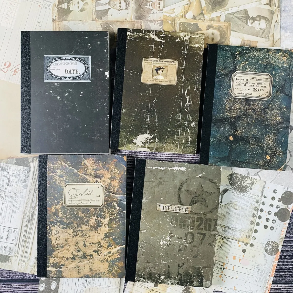 100sheets Vintage Scrapbook Paper Set DIY Scrapbooking Collage Junk Journal Aesthetics Stationery Planner Decor Paper
