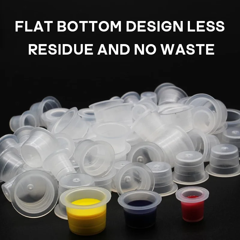 1000 قطعة TRO الوشم الحبر أكواب البلاستيك المتاح الصباغ واضح حامل غطاء الحاويات تجميل دائم الوشم التبعي