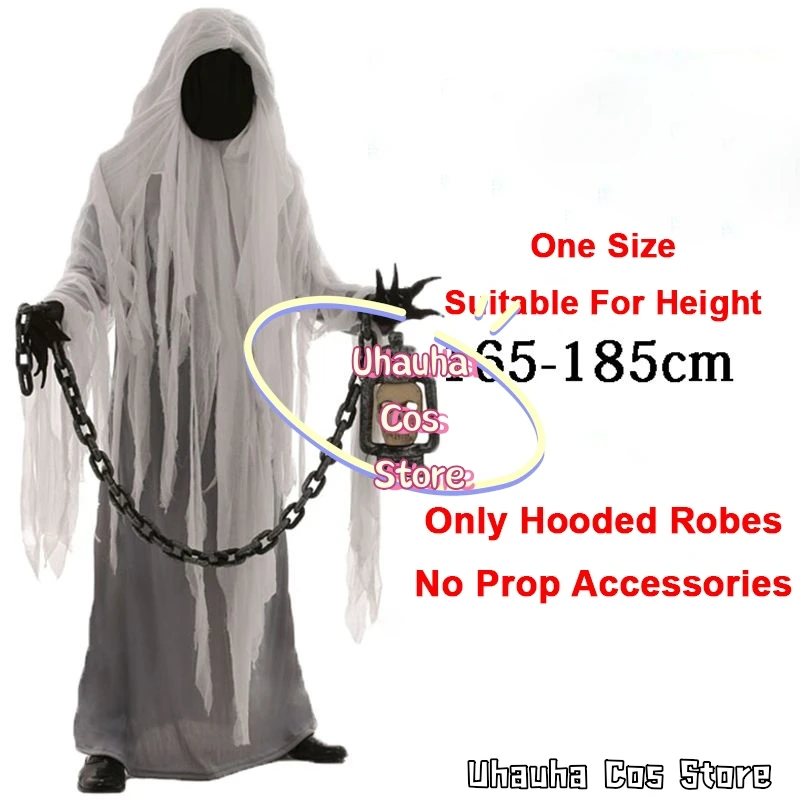 Halloween Adult Child Lantern Ghost Performance Costume Terrifying Ghost with No Face Disguise Party Role-playing Stage Outfit