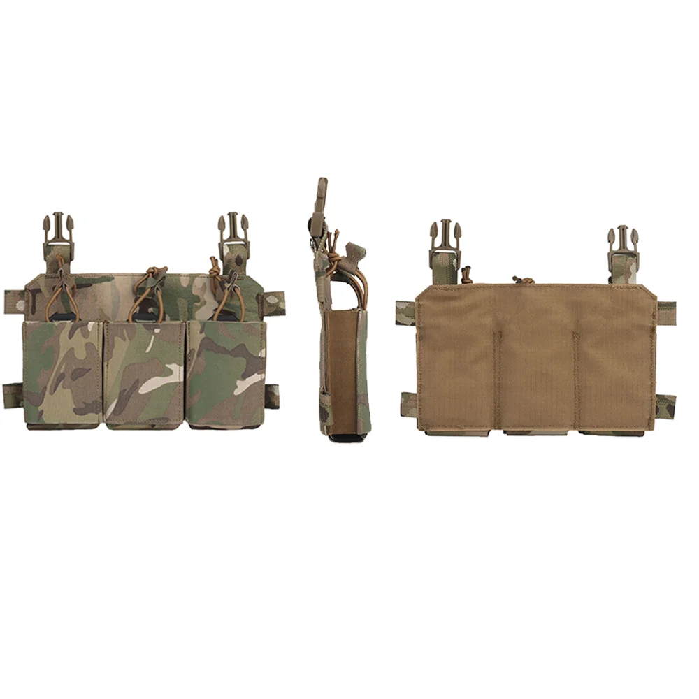 Bolsa Táctica Triple para Cargadores de Pistola y Rifle 556 762, M4 AK, Equipo de Caza, Bolsa de Herramientas, Accesorio para Chaleco de Caza