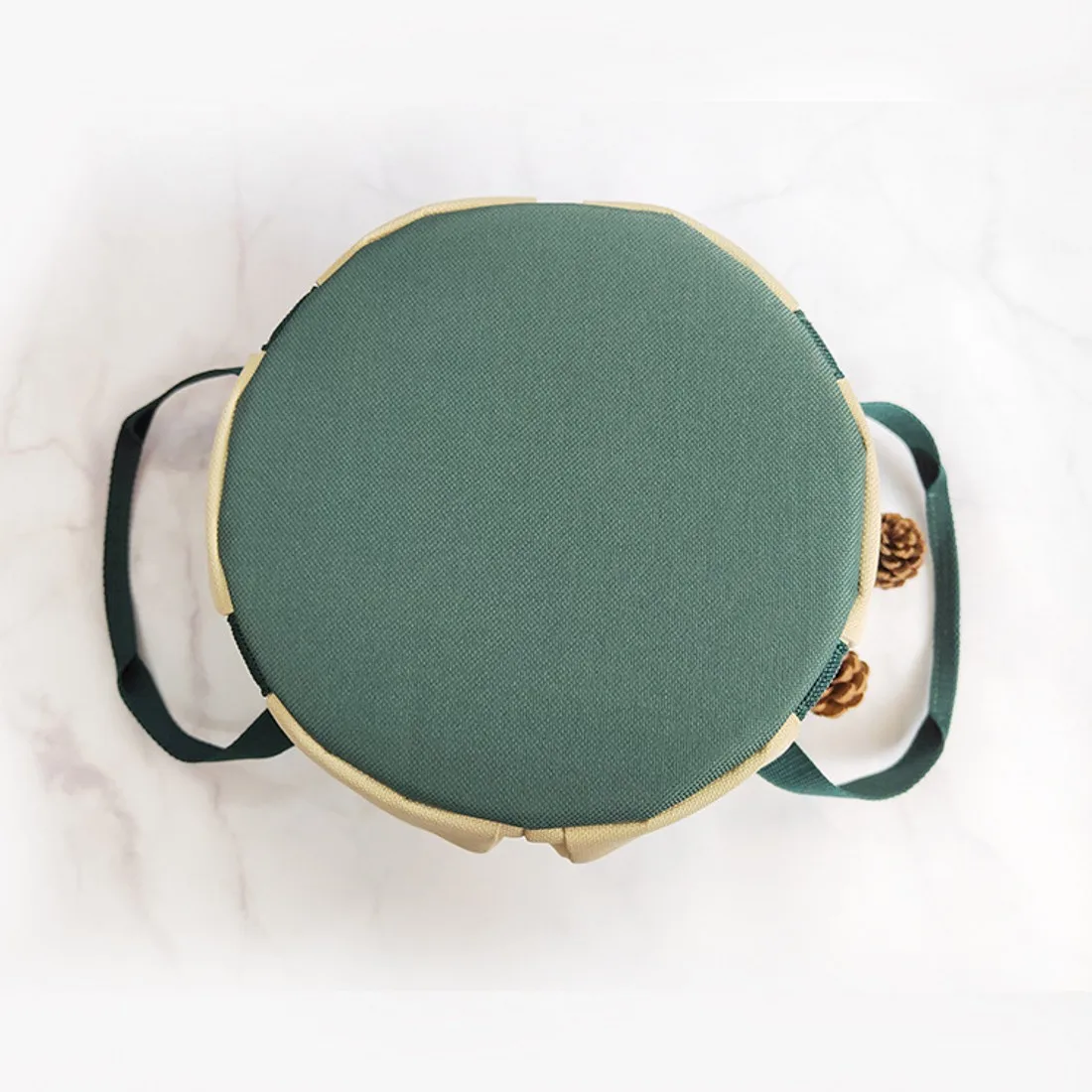 Large Capacity Contrast 2 Solid Colors Optional Oxford Cloth Side Pockets Around Round Bucket Garden Tool Holder Organizer Bags