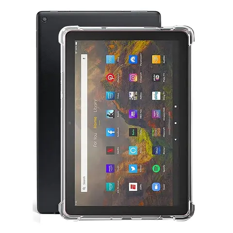 Case for Amazon All-New Kindle Fire HD 10 & 10 Plus Tablet 11th Generation 2021 Release 10.1" Clear Soft Transparent TPU Cover