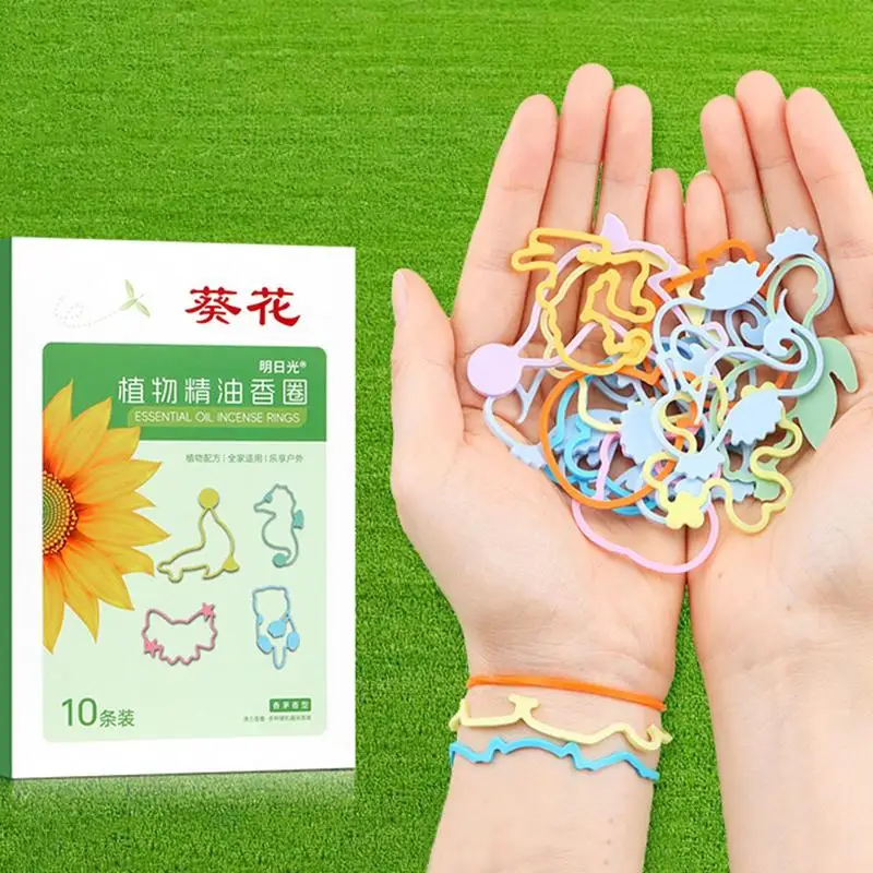 Anti Gnat Wristband Sunflower Plant Anti-Gnat Ring Kids Skin Protection Essence Oil Fragrance Bracelet For Outdoor activities