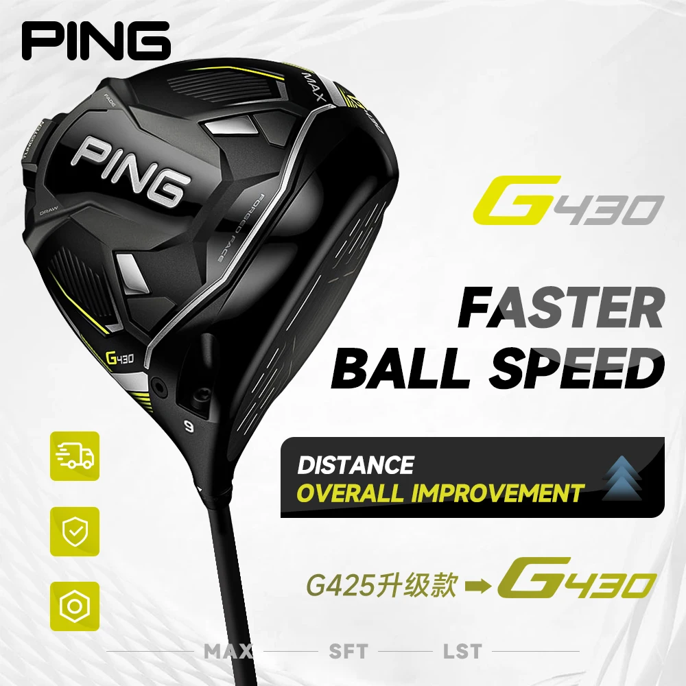 PING Golf Clubs G430 MAX Driver Golf 1 Wood 9/10.5 Degree with R/SR/S Graphite Shaft with Headcovers Height Fault Tolerance