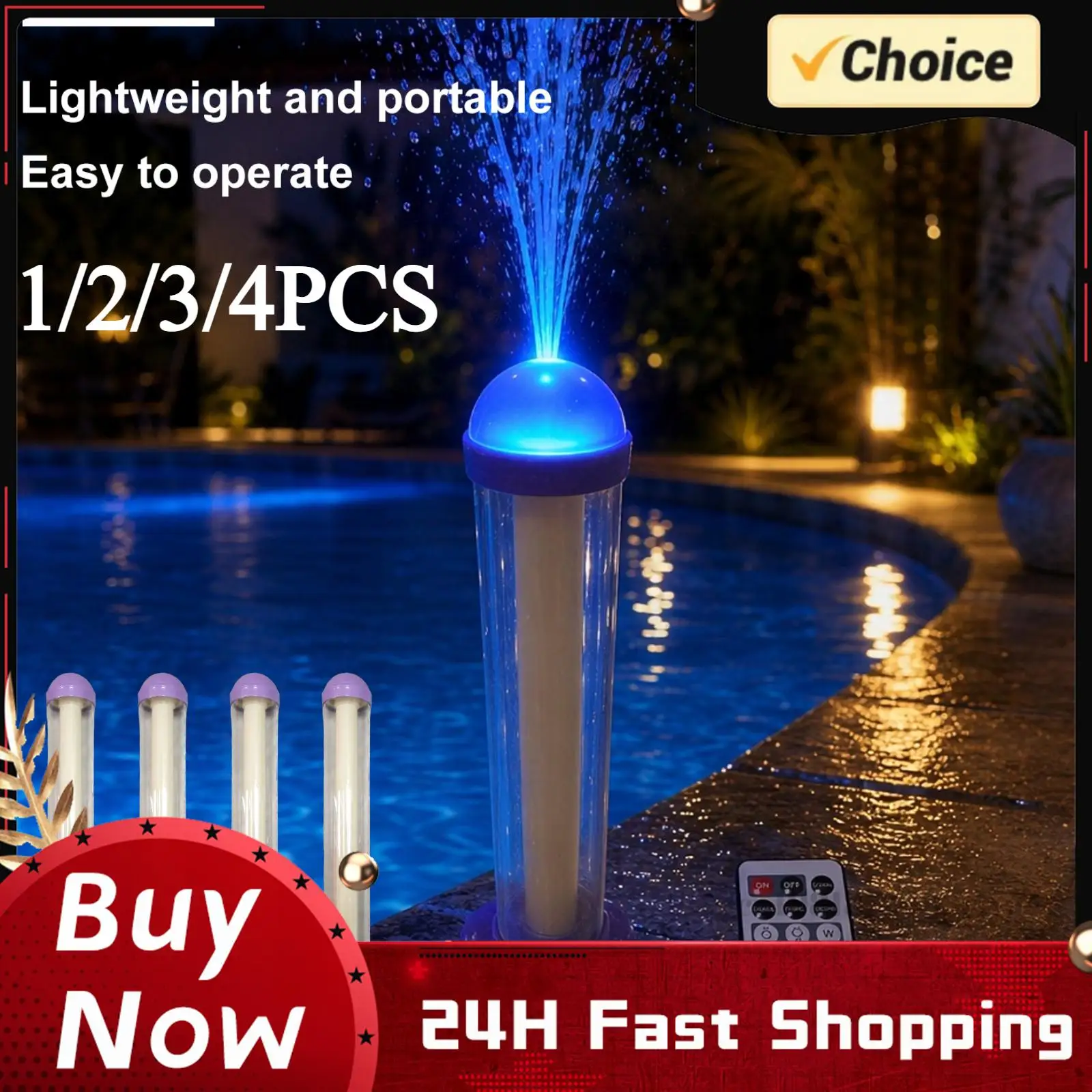 LED Glowing Rainbow Water Blaster Guns Pops Like Magic Firework Spray Water Soaker Toys Dazzling for Backyard Beach Party Games
