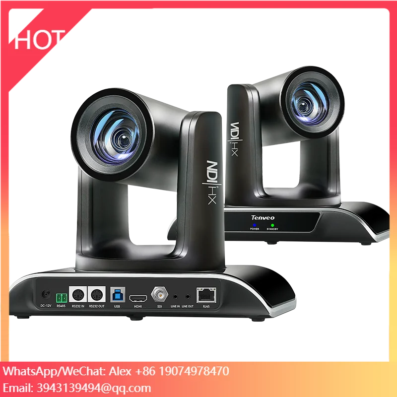 

2024 Топовая PTZ-камера NDI HX2 POE для прямой трансляции, 1080P 60fps, 20X + 8X зум, автоматическое отслеживание, камера для видеоконференций и совещаний
