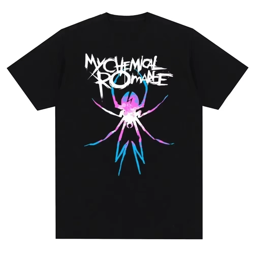 2026 Summer My Chemical Romance Band Panel Photo Graphic T Shirt Retro Emo Punk Oversized Cotton Unisex Tee Top