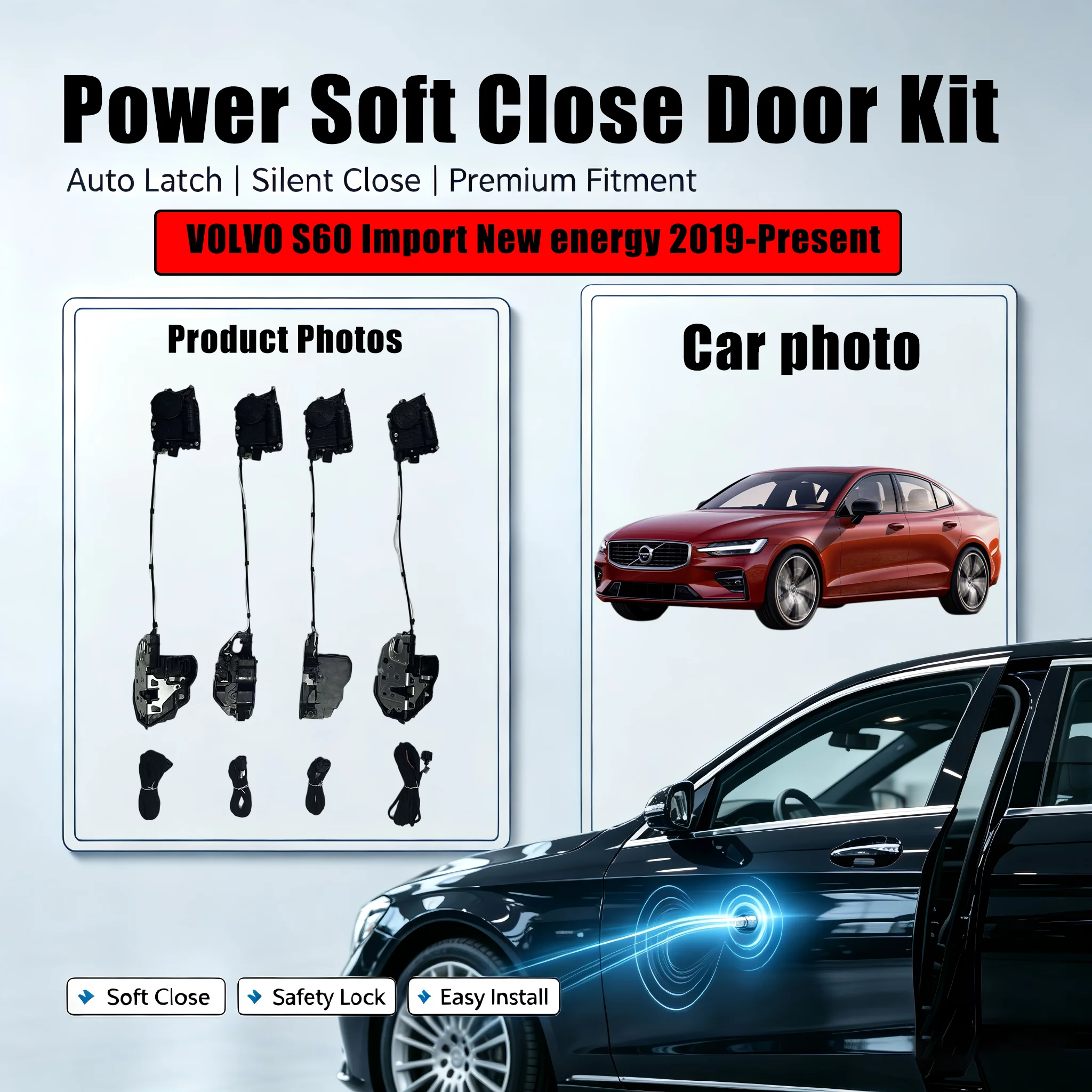 Xcar for VOLVO S60 Import New energy 2019-Present Car OEM Automatic Soft Close Door Electric Suction Kit Auto Power Closing
