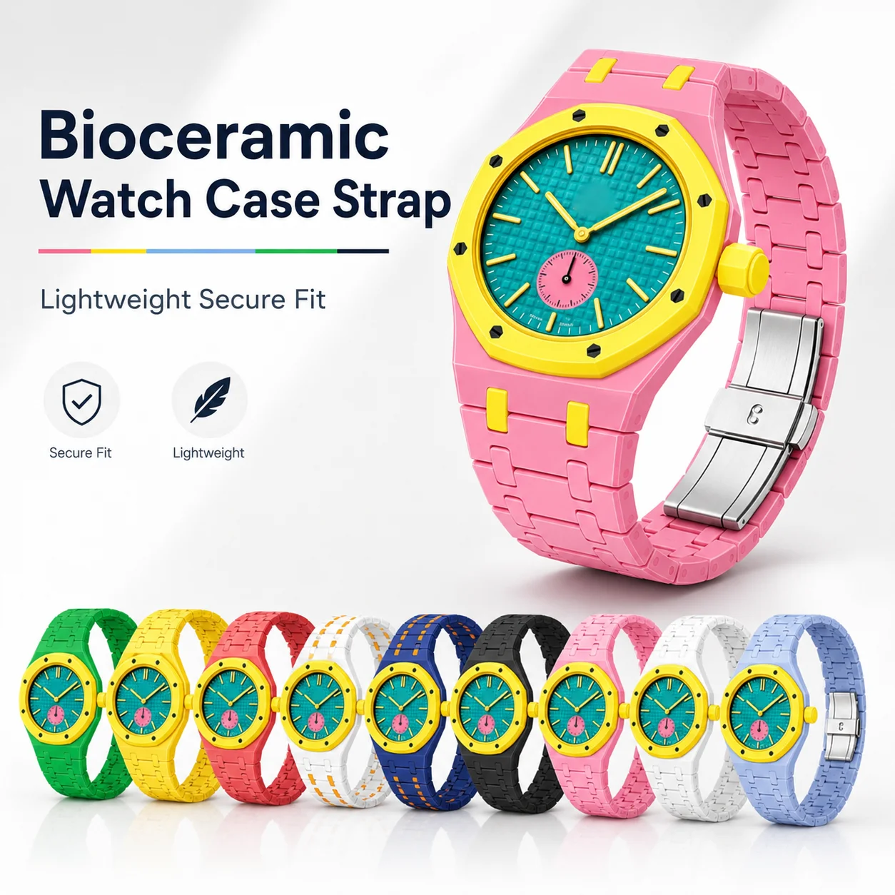 For Swatch Bioceramic Integrated Watch Case Strap Protective Modification Band Secure Fit DIY Upgrade Kit with Adjustment Tool