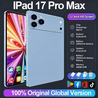 2026 Original Pad 17 Pro Max 20000mAh 12-Inch 24GB+2TB Snapdragon8gen3 Android 16 4K HD WIFI 5G Dual SIM Call Android tablet