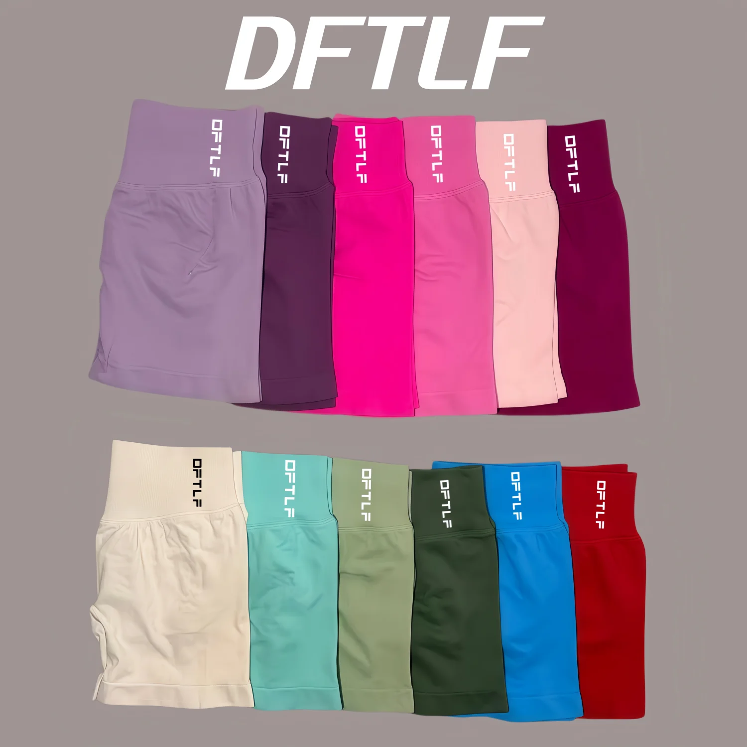 DFTLF Women High Waist Yoga Shorts Scrunch Butt Lift Workout Short Squat Proof Fitness Gym Running Sports Push Up Athletic Leggi