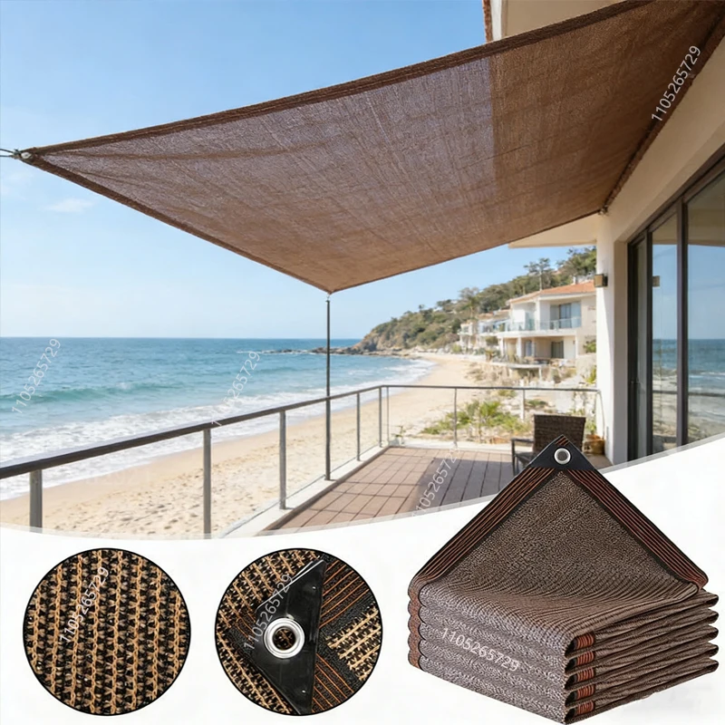 Coffee colored garden shade net, UV protection, courtyard, garden, pergola, greenhouse