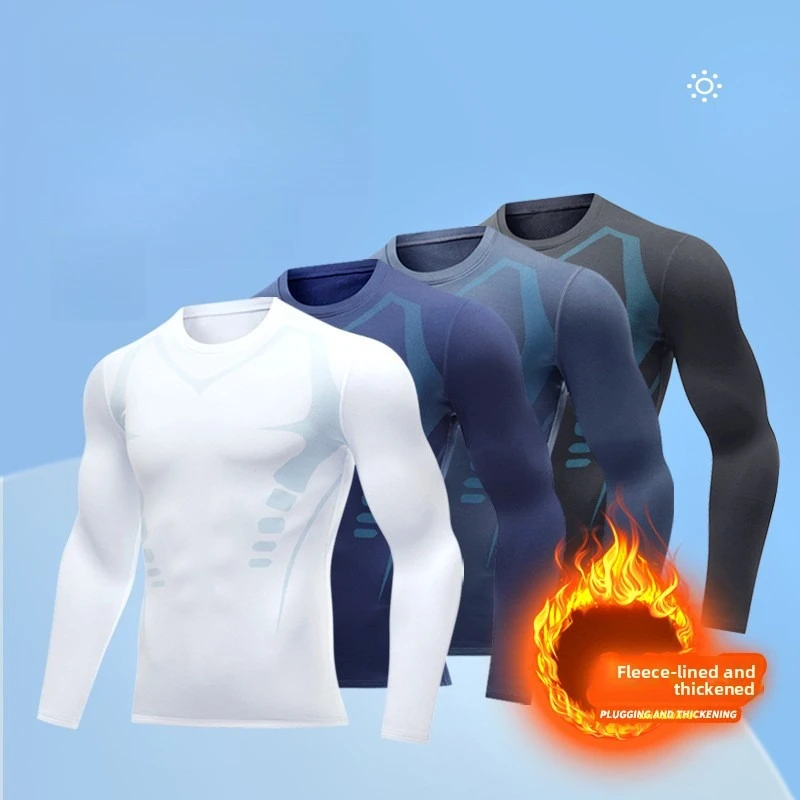 

Men's Quick-Dry Thermal Fitness Suit for Outdoor Running in Autumn and Winter