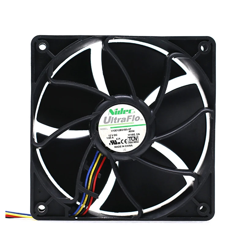 New original V12E12BS1B5-07 12cm 12V 1.85A 12038 4-wire PWM temperature control violent heat dissipation fan