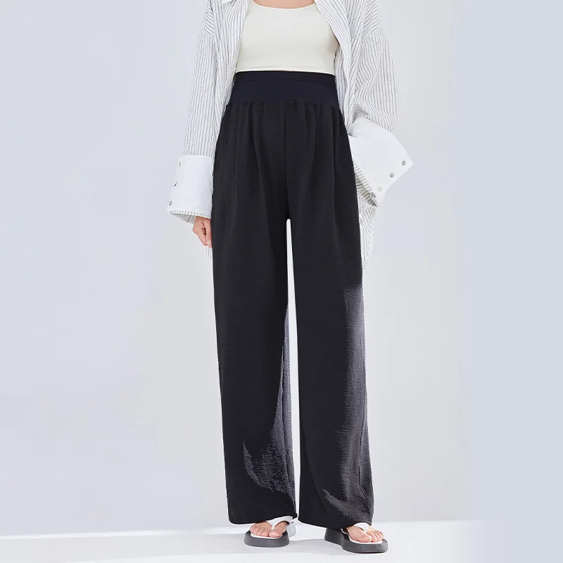 Spring Summer Thin Maternity Wide Leg Pants 2026 New Loose Draped Slim Casual Trousers Versatile Comfortable Outdoor Daily Pants