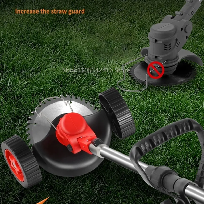 Portable Cordless Electric Lawn Mower, Rechargeable Handheld Garden Shrub Pruner, Foldable & Length Adjustable