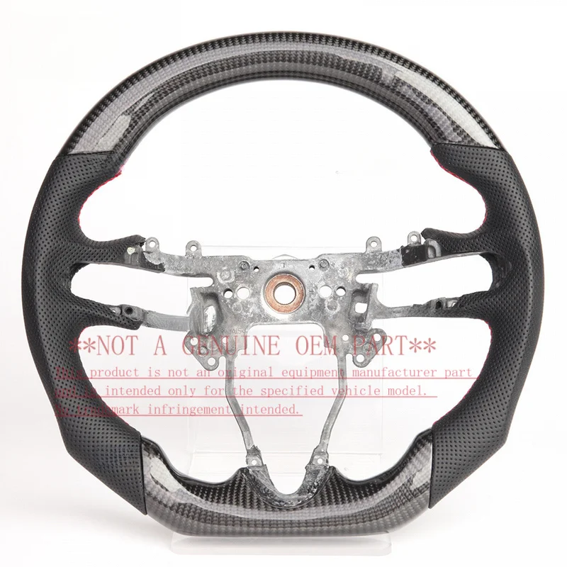 For Honda Fit Multi Function Black Carbon Fiber Sport Modified Steering Wheel Horn Cover Decorative