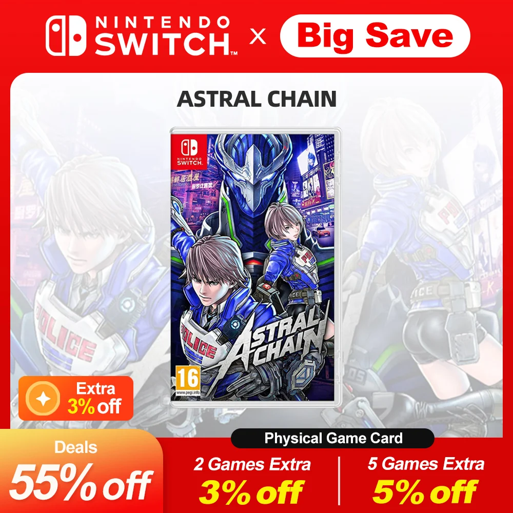 ASTRAL CHAIN Nintendo Switch Game Deals 100% Official Original Physical Game Card Action Genre for Switch OLED Lite Game Console