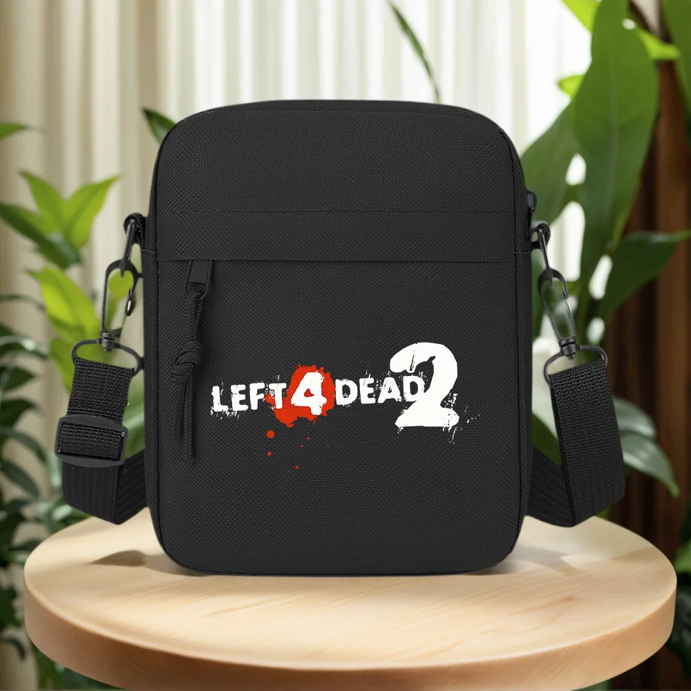 White text,red 4,splattered image Men Crossbody Bag Single Shoulder Women Cartoon Anime Film Printing Design Unisex