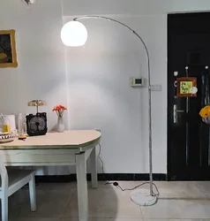 Modern Nordic Creative Led Floor Lamp Living Room Bedroom Stainless Steel Floor Lamp Simple Personality Curved Floor Lamp