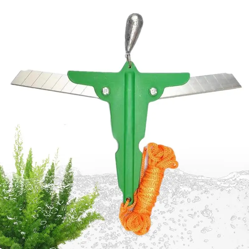 

Aquatic Grass Cutter Multipurpose Collapsible Aquatic Plants Remover Tool Stainless Steel Water Grass Cutter With 5m Long Rope