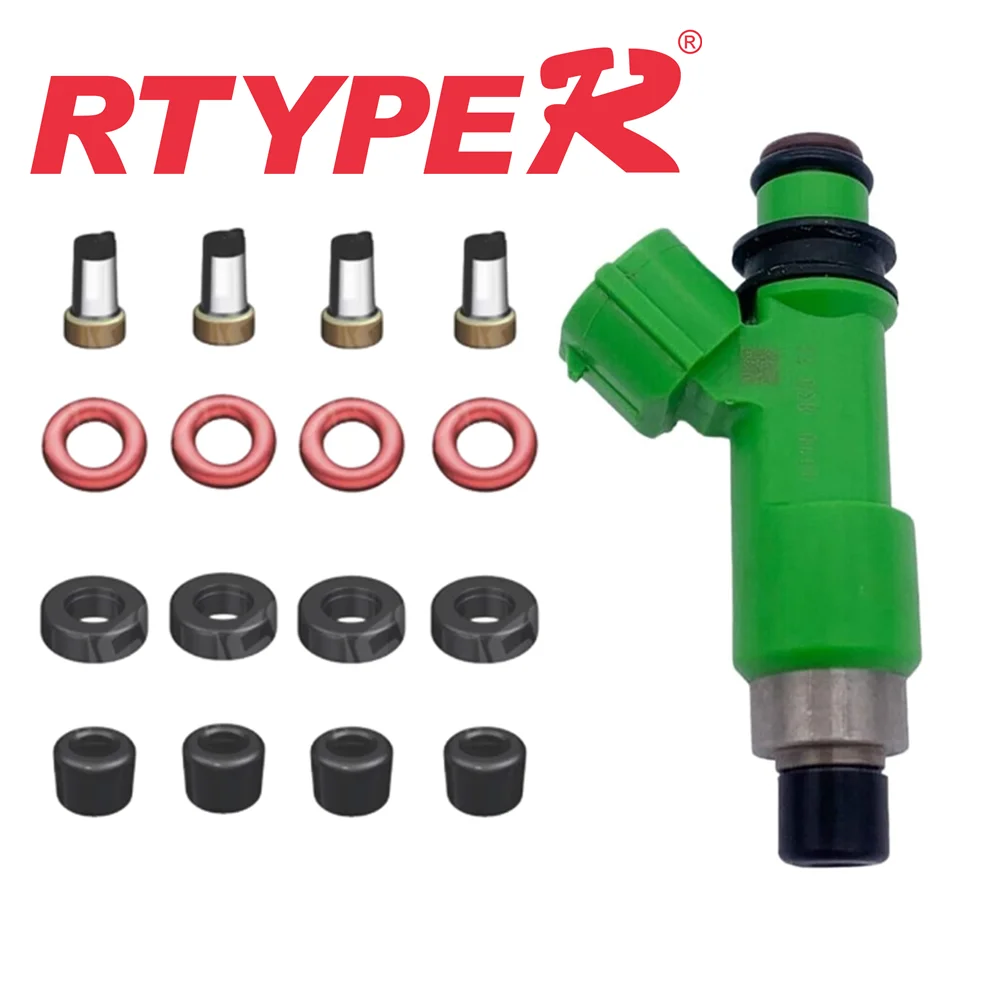 4 Sets Injector Repair Seal Kits 01306 For 16450-MCH-004 for 2002-2008 Honda VTX1800 Motorcycle Subaru Outback Fuel Injectors