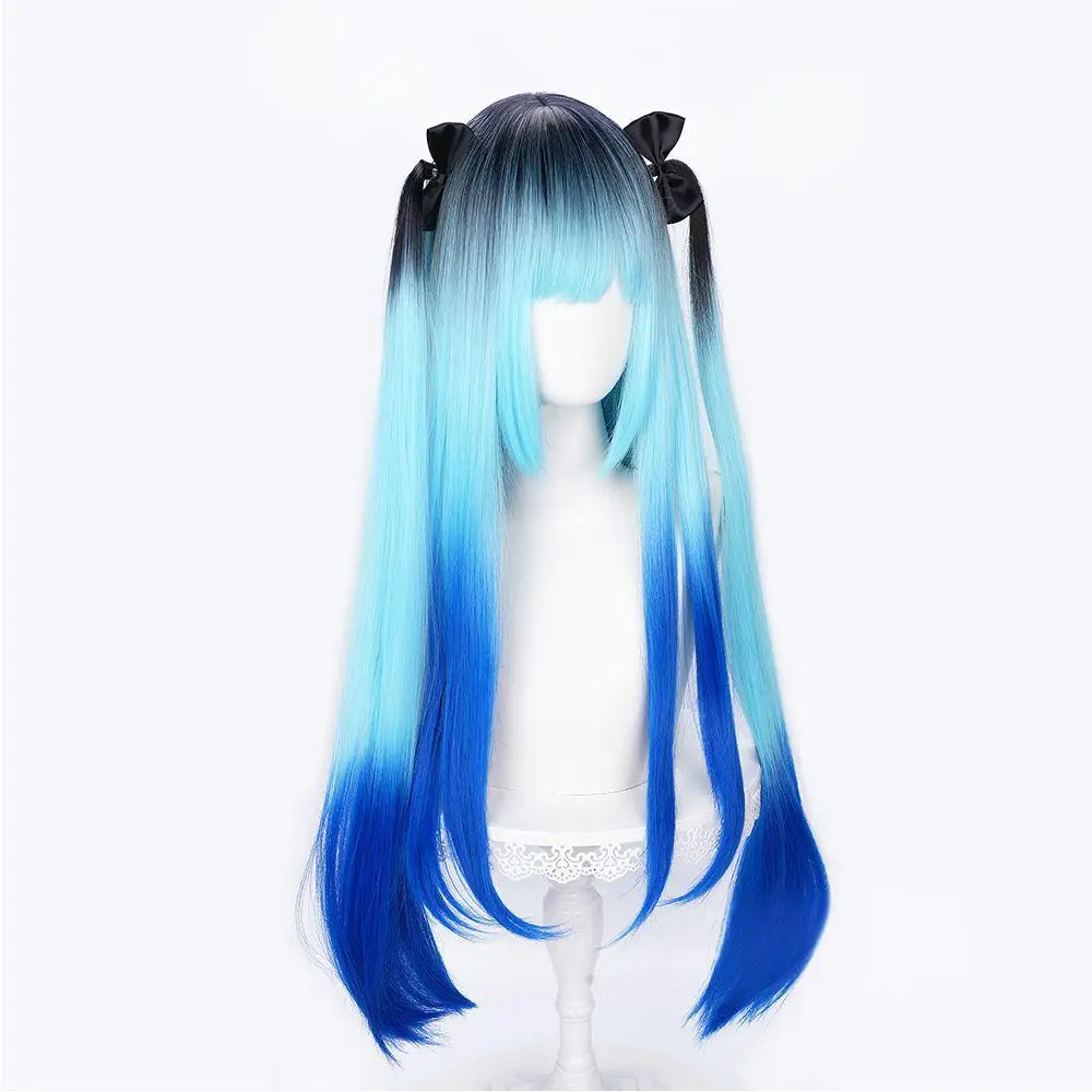 Anime a centena linha última defesa academia cosplay peruca amemiya darumi azul cabelo longo resistente ao calor perucas sintéticas dia das bruxas
