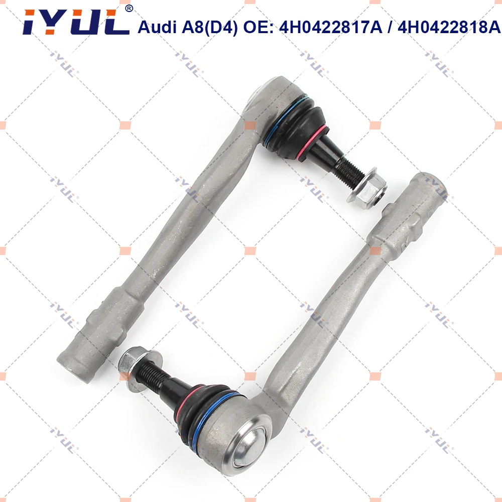 

A Pair Front Axle Outer Steering Tie Rod Ends Ball Joint For Audi A8 D4 4H2 4H8 4HC 4HL 2009-20184H0422817 4H0422818