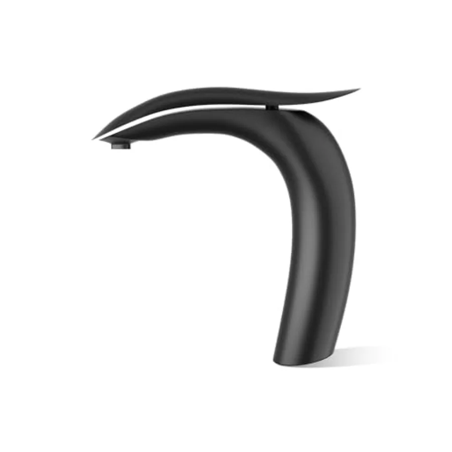 Matte Black DragonShaped Bathroom Sink Faucet with Solid Brass Construction for Modern Vanity Sinks Single Hole Installation De