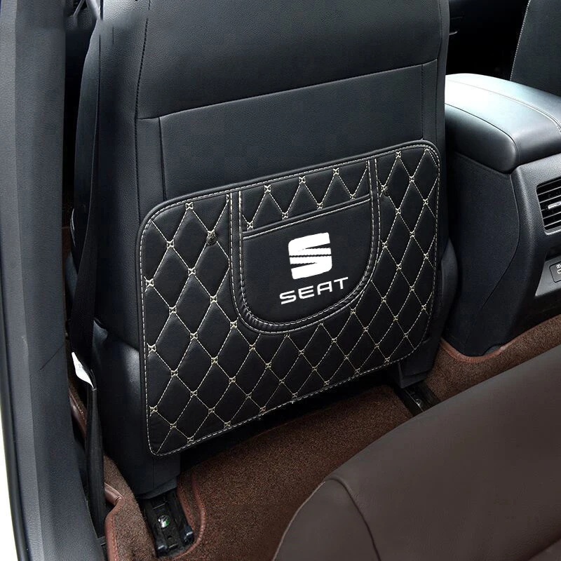 Car Seat Backrest Anti-kick Protector Pad Cover For SEAT Toledo Leon Exeo Mk3 Mk2 5f Ateca Altea Bolero Salsa Styling Accessory