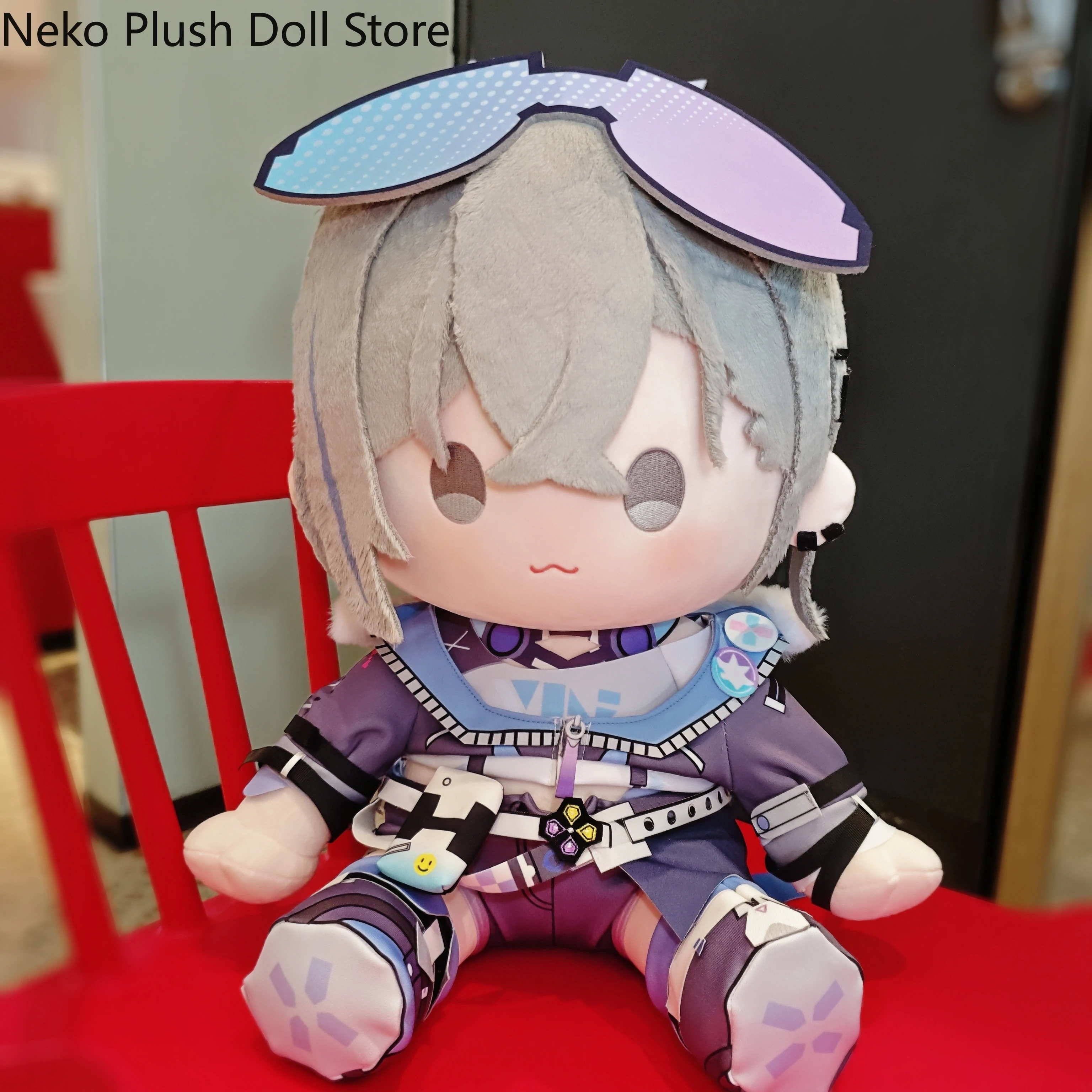 

Honkai: Star Rail Silver Wolf Game Anime Cosplay Plush Stuffed Cotton Cute Body Change Clothes Doll Dress Up Toys Cushion 40CM