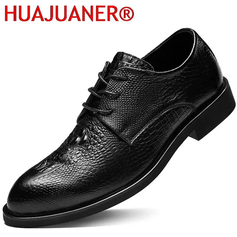 

Men Oxfords High Quality British Formal Dress Shoes Male Gentleman Casual Leather Loafers Male Footwear Business Big size 38-48