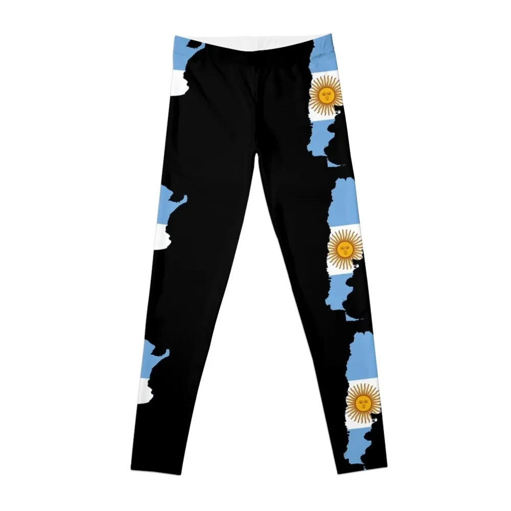 

National Map Flag of Argentina South America Leggings legings for fitness gym pants trousers gym clothing Womens Leggings