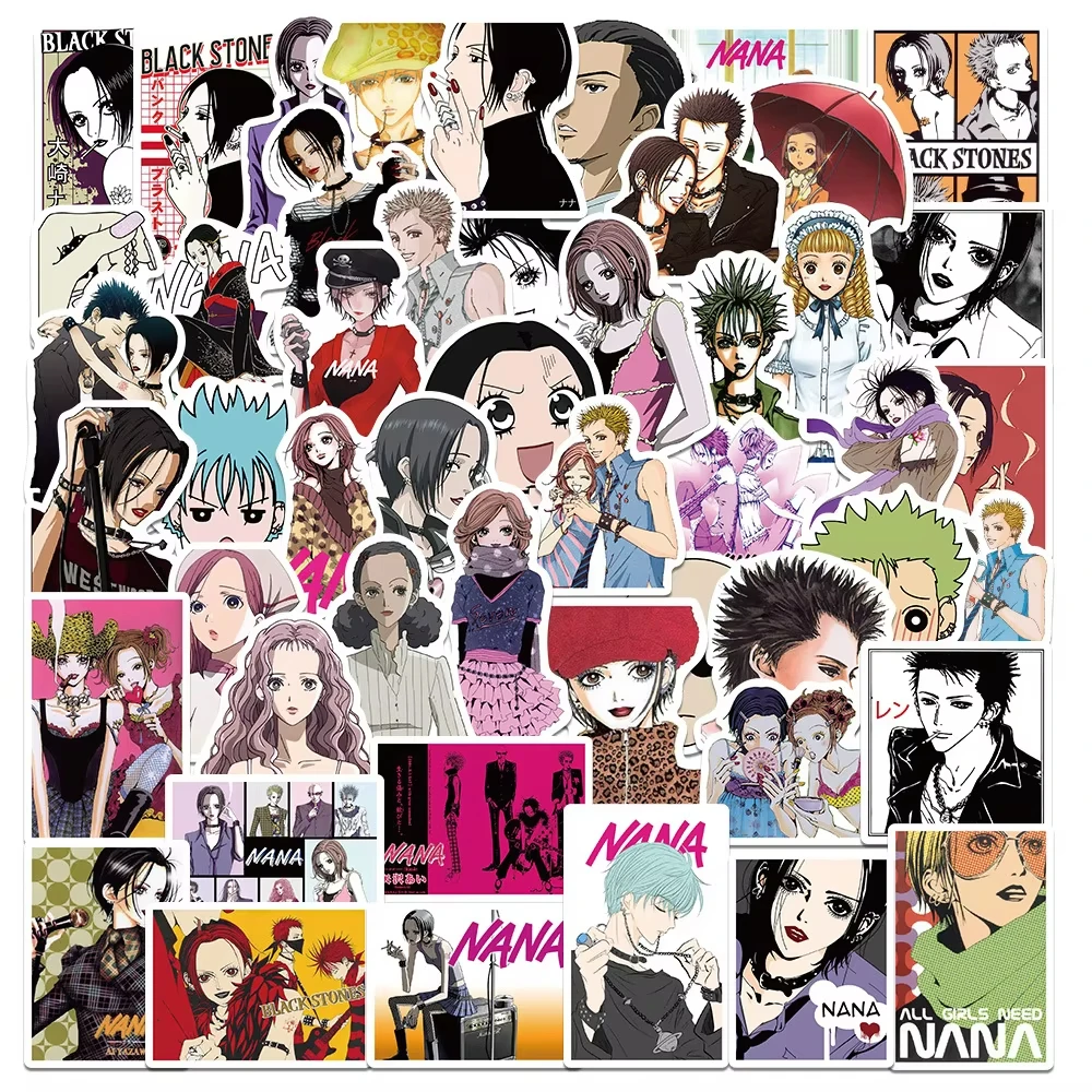 50Pcs/set Anime NANA Stickers Waterproof Toy Sticker For Car Motorcycle Phone Skateboards Laptop Luggage Pegatinas Gift Decals