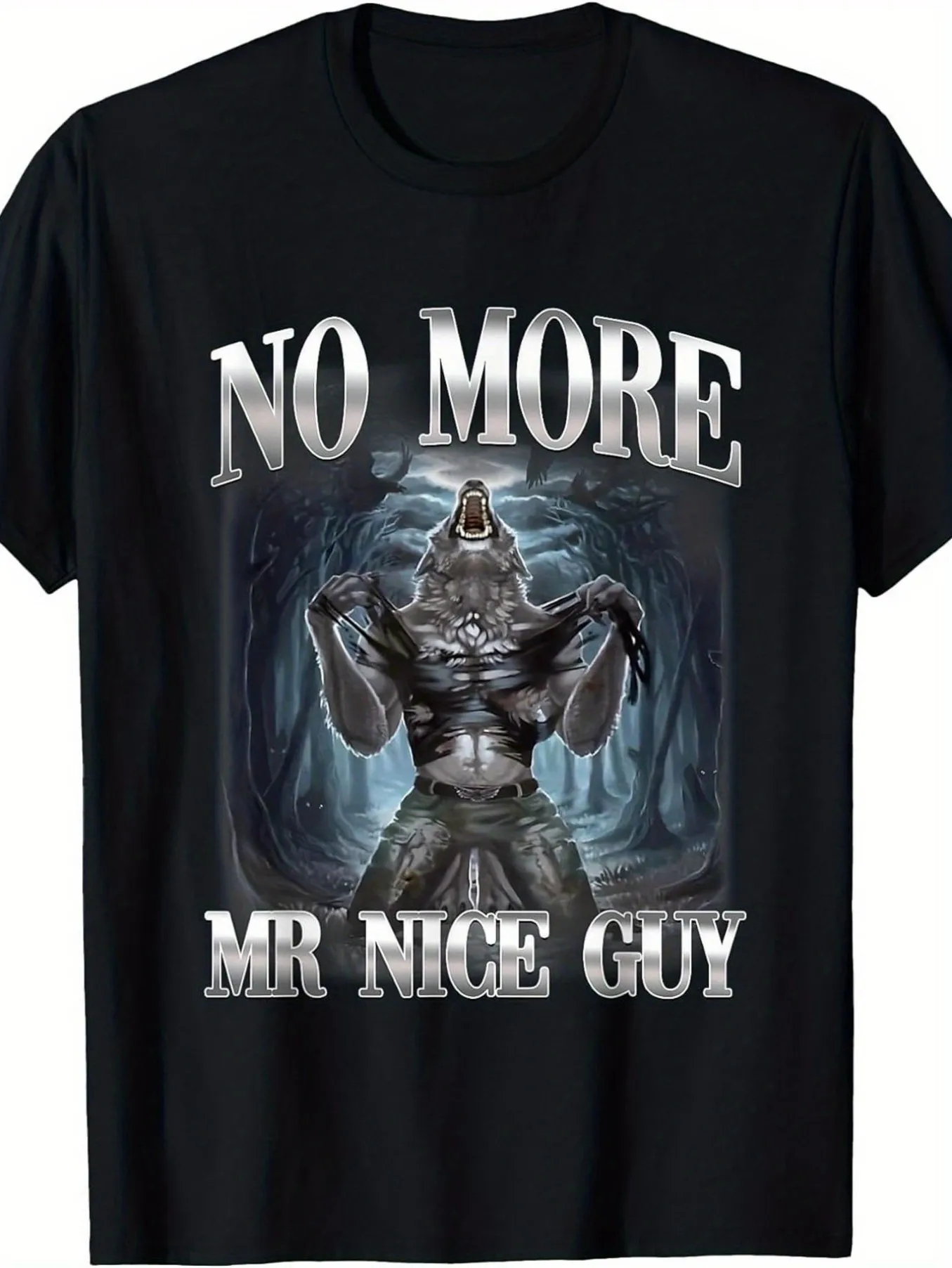 

Top Pick Local No Longer Be A Good Person Alpha Wolf Satirical Graphic Edgy Tee