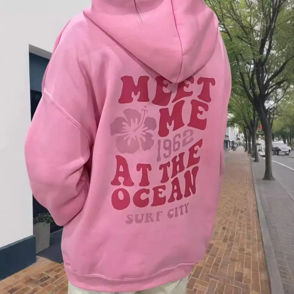 Hip pop New hoodies sweatshirt ocean beach hooded streetwear women retro gothic harajuku y2k tops hoodie for women clothes