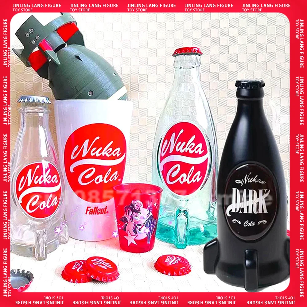 Fallouts Nukas Colas Flasche mit Kappe Fallouts Spielzeug Glasflasche Tasse Figur Prop Ornamente kreative Dekor kein Flüssigkeit Modell Spielzeug Geschenk