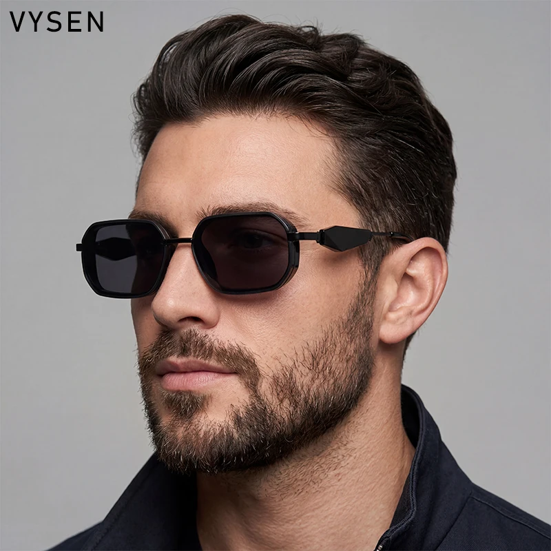 

Retro Steampunk Rectangle Sunglasses Men 2026 Luxury Brand Designer Vintage Polygon Sun Glasses Hip Hop Eyewear Outdoor Shades