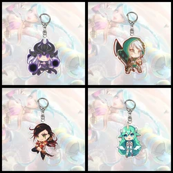 New Anime  Game League of Legends Keychains LOL Key Chains Acrylic Figures Decoration Yasuo Ahri Riven Rakan Bag Pendant  Gi