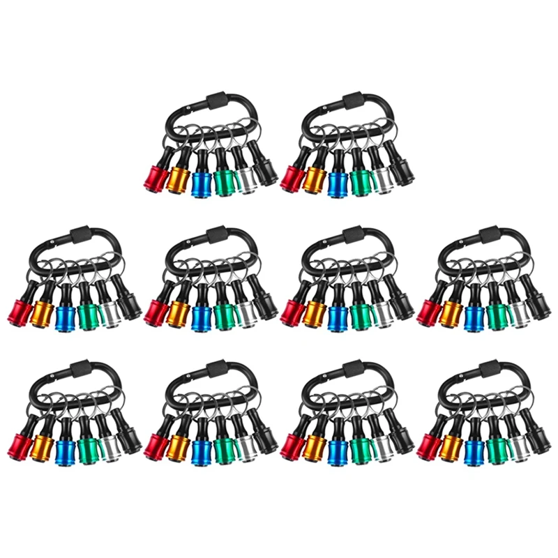 

10 комплектов 1/4 дюйма-хвостовик алюминиевый держатель для бит удлинитель дрель винт адаптер для замены брелок аксессуары