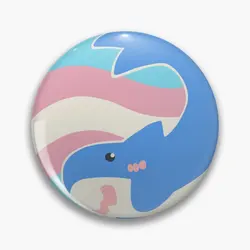 Trans Blahaj Shark Soft Button Pin Cute Lover Funny Creative Lapel Pin Hat Brooch Cartoon Jewelry Clothes Badge Women Decor