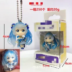 4 TYPES Kawaii Hatsune Miku Kagamine Rin Len Figures PVC Snow Hatsune Q Ver. Figurine Model Doll Toy Opp Bag Packed