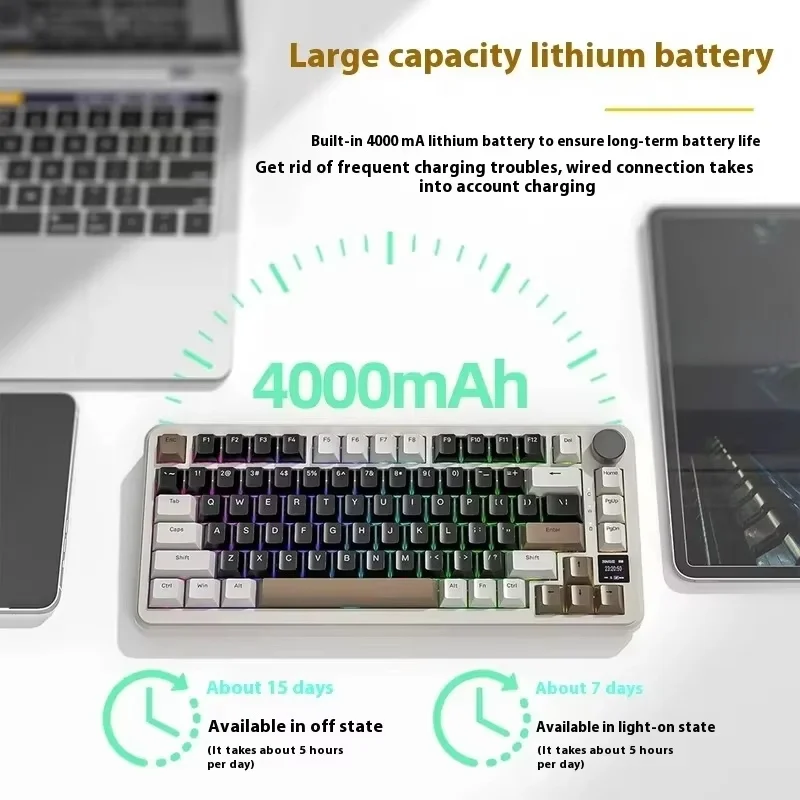 لوحة مفاتيح ميكانيكية Attack Shark X85 Pro ثلاثية الوضع لاسلكية تعمل بالبلوتوث مخصصة قابلة للتبديل السريع مع شاشة عرض لألعاب الرياضات الإلكترونية #2