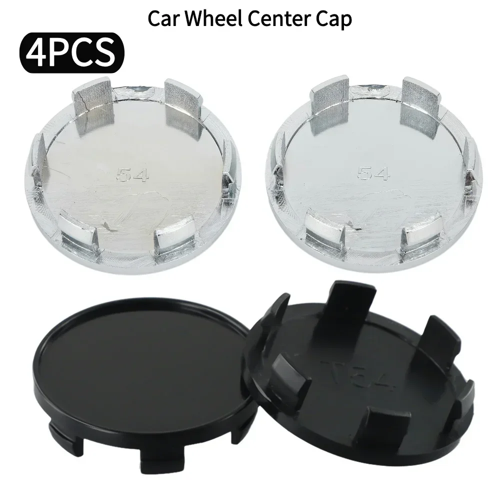 4PCS Car Wheel Center Cap Car Wheel Tyre Center Hub Cap Cover 54mm Dia 6Clips ABS-Plastic Wear Parts Wheels Tires Tools