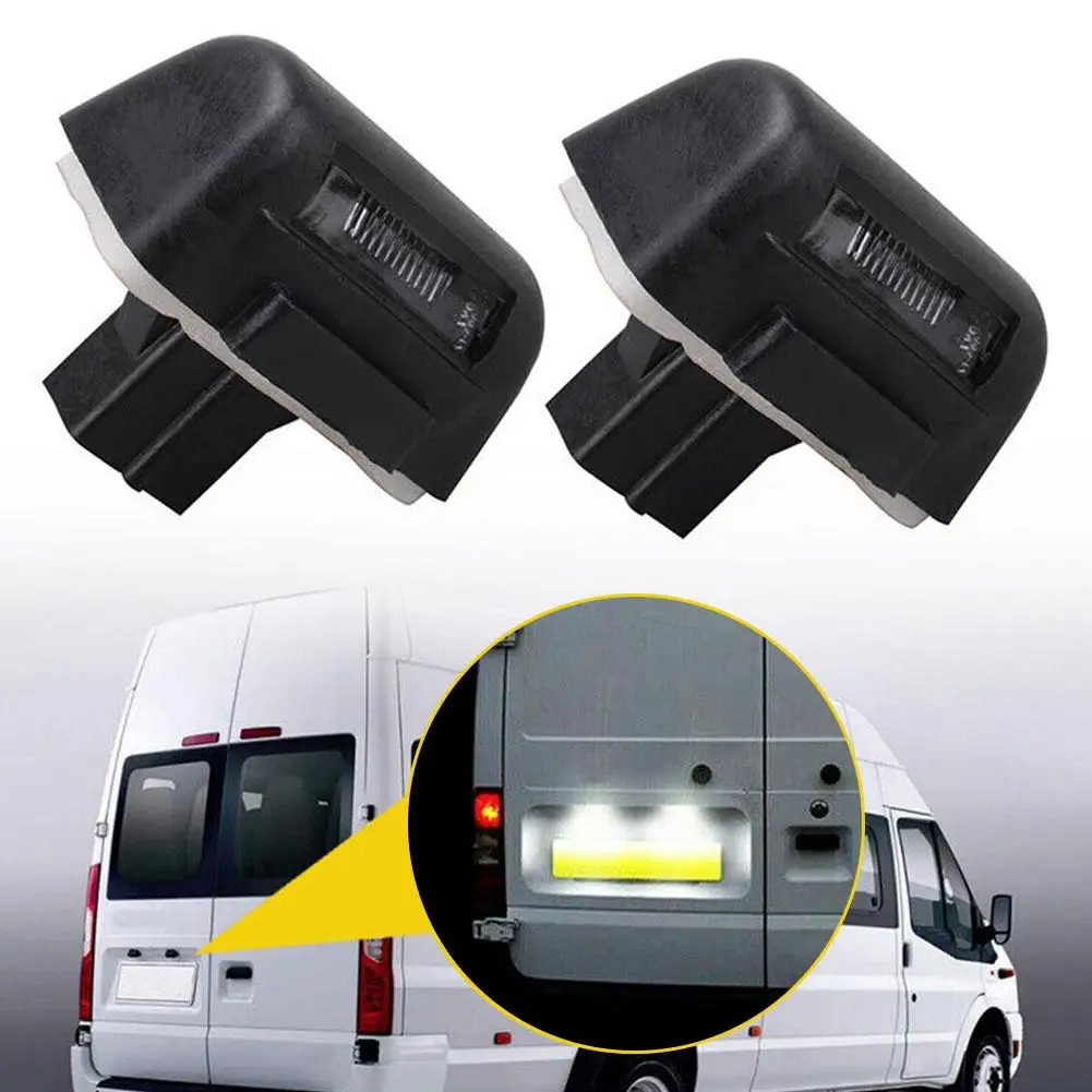 2Pc Rear Number Plate Lamp For Ford Transit MK6 MK7 1985-2013 For Ford Transit Connect 2002-2013 LED License Number Plate Light
