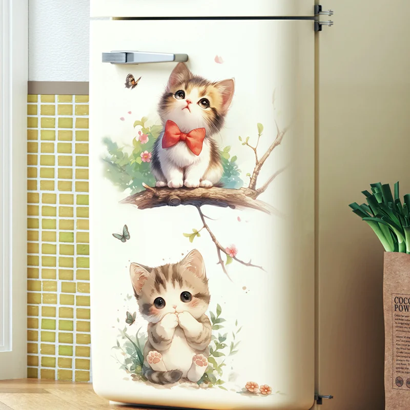 สติ๊กเกอร์ติดผนังลายแมวและผีเส - Pvc Panel Background บทวิจารณ์และราคา